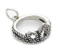 Ciondolo in argento sterling corona .925 x 1 ciondoli Royal King Queen Crowns