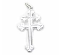 Ciondolo in argento sterling Croce di Lorena .925 x 1 Croci
