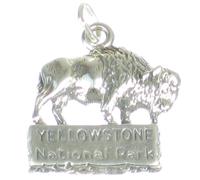 Ciondolo in argento sterling del parco nazionale di Yellowstone Buffalo Bison .9