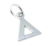 Ciondolo in argento sterling Delta alfabeto greco .925 x 1 lettera simboli charm