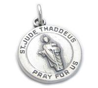 Ciondolo in argento sterling di San Giuda Taddeo .925 x 1 ciondoli di San Giuda