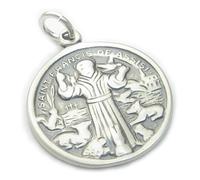 Ciondolo in argento sterling Francesco d'Assisi .925 x 1 Francesco