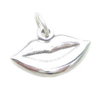 Ciondolo in argento sterling labbra .925 x 1 Bocca Lip Kiss Kissing charms