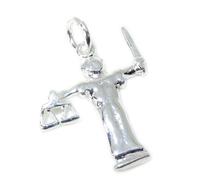 Ciondolo in argento sterling Lady Justice .925 x 1 La dea Justitia