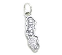 Ciondolo in argento sterling mappa della Svezia .925 x 1 ciondoli Paese svedese