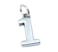 Ciondolo in argento sterling numero 1 .925 x 1 ciondoli Numbers One