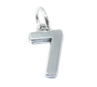 Ciondolo in argento sterling numero 7 .925 x 1 Numbers Seven charms