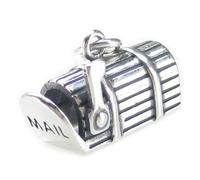 Ciondolo in argento sterling per cassetta delle lettere .925 x 1 cassetta delle