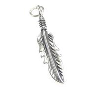 Ciondolo in argento sterling piuma 2D x 1 ciondoli con piume di nativi americani