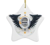 Ciondolo in ceramica a forma di albero di Natale a forma di stella DDCXZPP Science Fiction Stampe case, centri commerciali, supermercati e negozi