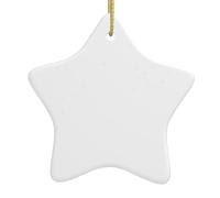 Ciondolo in ceramica a forma di albero di Natale a forma di stella Yyhwhjde con denti di leone soffiano nel vento, progettato specificamente per le vacanze, 7,9 x 7,9 cm