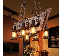 Ciondolo in Ferro Vintage Lampada A Sospensione Industrial Light Retrò Altezza E27 *6 Lampadario Dell'annata Regolabile Per Sala Pranzo Della Luci Pendenti Cucina Bar Antico Ciondolo Decorazione Della