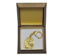 Ciondolo In Oro Con Un Cane Afghan Hound, Box ArtDog DE