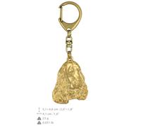 Ciondolo In Oro Per Inglese Cocker Spaniel Con Un Cane Art Dog DE