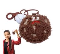 Ciondolo in peluche Cookie - Portachiavi morbido coniglio in peluche, catene telefoniche Cookie Chocolate | Borsa scuola per ciondolo creativo in peluche (1,97 x 1,97 pollici) (caffè, cachi