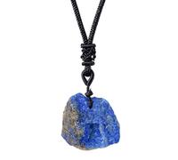 Ciondolo in pietra grezza Lazuli - Collana di alla moda, ciondolo intrecciato a mano, collana energetica con torre di tascabile | Decorazione della collezione di minerali. Collana