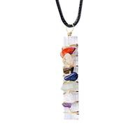 Ciondolo in pietra per la creazione di gioielli, cristallo colorato, collana avvolta in filo con pietre naturali, accessorio di moda fatto a mano, per lo yoga, uso quotidiano e formale