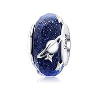 Ciondolo in vetro di Murano e argento Sterling per braccialetti Pandora e Argento, colore: Ciondolo a forma di stelle., cod. C1154