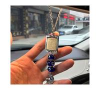Ciondolo Islamico da Appendere all’Auto con Ayatul Kursi, Decorazione Specchietto Retrovisore Musulmano 26 cm in Vetro e Acciaio, Amuleto da Viaggio per Protezione Spirituale, Fede e Benedizioni
