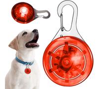 Ciondolo Lampeggiante per Cani e Gatti - Lampada LED per Collare con 3 Modalità (Fissa, Lampeggiante Lenta e Veloce), Visibilità 2