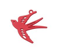Ciondolo leggero traforato a forma di uccello liscio finitura elettrolitica fornitura di gioielli per artigianato creativo elegante ciondolo a forma di uccello, Misura unica, come descritto, come