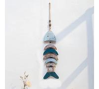 Ciondolo legno forma pesci,stile retrò mediterraneo,decorazione appendere forma pesce con cordino,decorazione parete,decorazione per casa,appartamento,dormitorio,camera letto,spina pesce #3