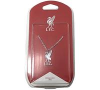 Ciondolo Liverbird Placcato Argento Del Liverpool FC Con Collana Lunga 51 CM LFC