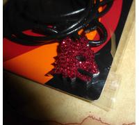 Ciondolo Lupetto AS Roma Acciaio e Cristalli Swarovski Rossi - Prod. Ufficiale