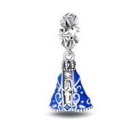 Ciondolo Madonna Maria Madonna Madonna Madre di Gesù Fiore Mantello Fede, in argento Sterling 925, compatibile con braccialetti Pandora