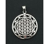 Ciondolo Mandala Fiore Geometria Sacra -shri Yantra-Argento 925 6 G 9977