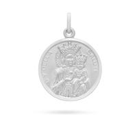 Ciondolo medaglia cattolica Nostra Signora della Buona Salute in argento ster...