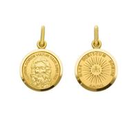 CIONDOLO MEDAGLIA IN ORO GIALLO 18K, 750, CON VOLTO DI GESU' CRISTO, MOLTO DETTAGLIATO, DIAMETRO 15 MM.