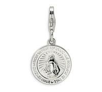 Ciondolo Medaglia Miracolosa .925 Argento Sterling Click On Amore La Vita