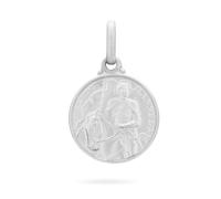 Ciondolo medaglia religiosa in argento sterling Santa Giovanna d'Arco cattoli...