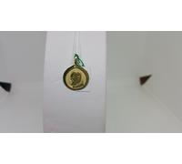 CIONDOLO MEDAGLIA SAN PIO IN ORO GIALLO 750 18KT 1,8 GRAMMI (5666)
