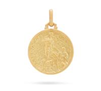 Ciondolo medaglia San Rocco in oro giallo 18 carati santo patrono contro la p...