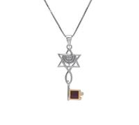 Ciondolo messianico con sim Nano Bible New Testament, cornice in oro 9 carati