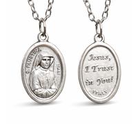 Ciondolo monaca Santa Faustina Gesù mi fido di te collana divina gioielli e...