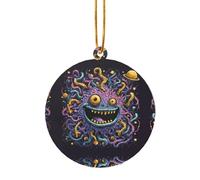 Ciondolo natalizio in acrilico con mostro sorridente dopamina Regalo decorativo adatto per decorare un camino o un davanzale