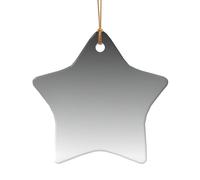 Ciondolo natalizio in ceramica con stampa ombré da bianco a nero,Decorazioni per albero di Natale,Ricordo Goliday