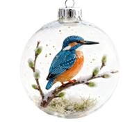 Ciondolo Natalizio in Ricordo, Decorazione Trasparente per Albero e | Una decorazione trasparente che custodisce chi ami: luce e memoria tra i rami, un pensiero semplice e profondo.