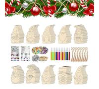 Ciondolo natalizio incompiuto, decorazione per albero di Natale dipinto, in legno, decorazione natalizia per il fai da te, decorazione per la casa, l'inverno, i matrimoni, i bambini, gli adulti