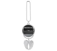 Ciondolo nero per auto con clapboard del film classico, ornamento da appendere allo specchietto retrovisore, decorazione per auto per specchietto retrovisore, portachiavi in stile argento