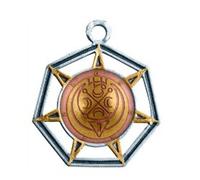 Ciondolo occulto Gabriele Angelo della Luna Talismano Famiglia e Love Cord...