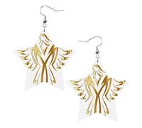 Ciondolo orecchini a forma di stella in pelle sintetica Phoenix Pvc