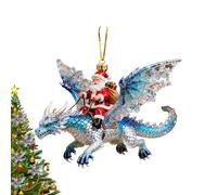 Ciondolo ornamentale a forma di Babbo Natale, statuetta cavaliere del drago, ciondolo natalizio da appendere, da appendere, decorazione per albero di Natale, decorazione per la casa delle