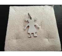 CIONDOLO PENDENTE BAMBINA BIMBA NASCITA ARGENTO 925 INCISIONE GRATIS COLLANA