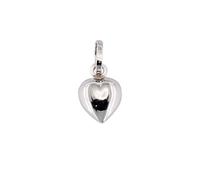 Ciondolo Pendente Collana Forma Cuore Oro Bianco 18 kt Bombato NUOVO E ORIGINALE
