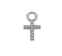 Ciondolo pendente Croce Piccola con zirconi argento 925 - Collezione Hoops