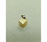 CIONDOLO PENDENTE DADO CUBO ORO 18KT 750 DÉS DE JEU OR PENDANT GOLD DICE CHARM